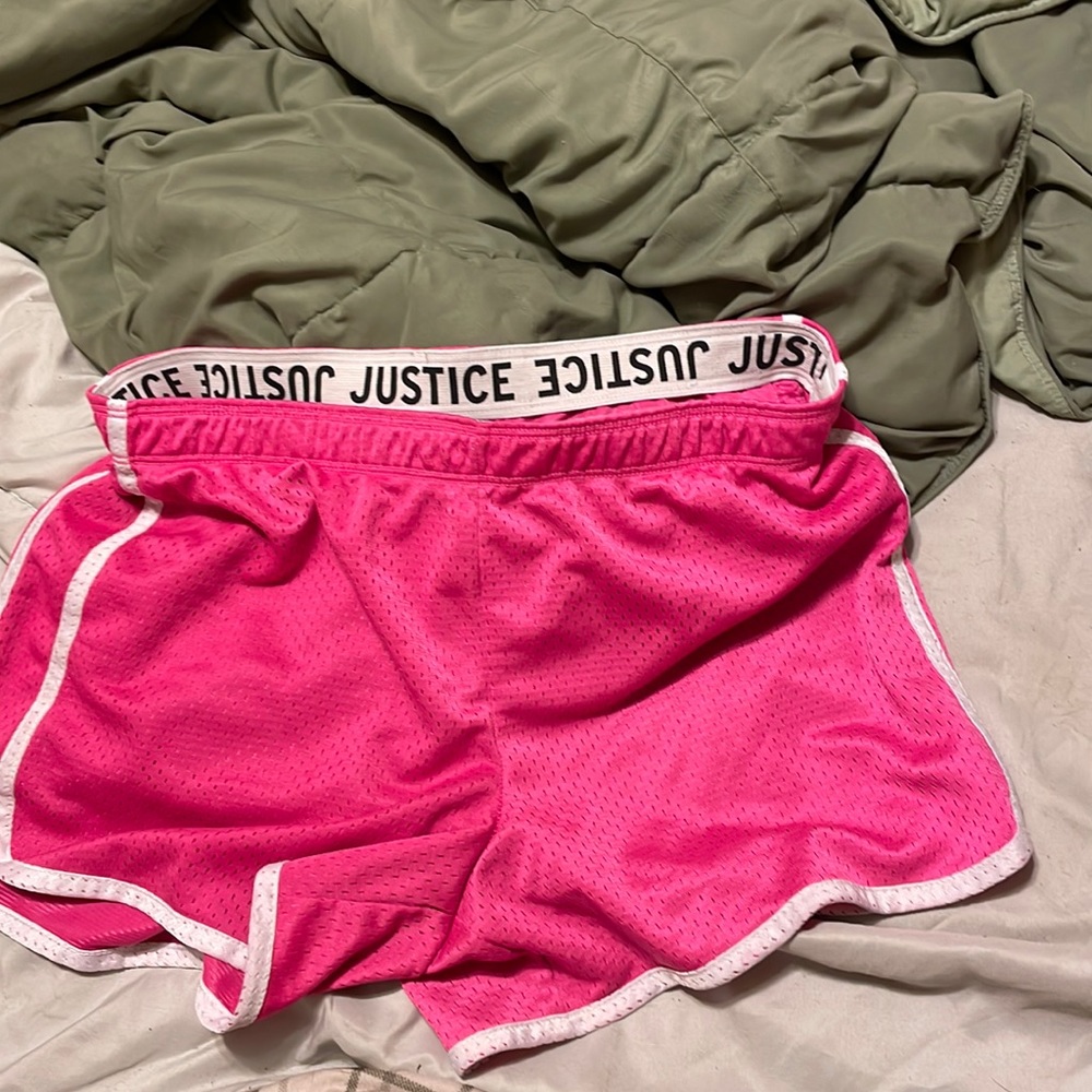 Light pink justice shorts for kids
